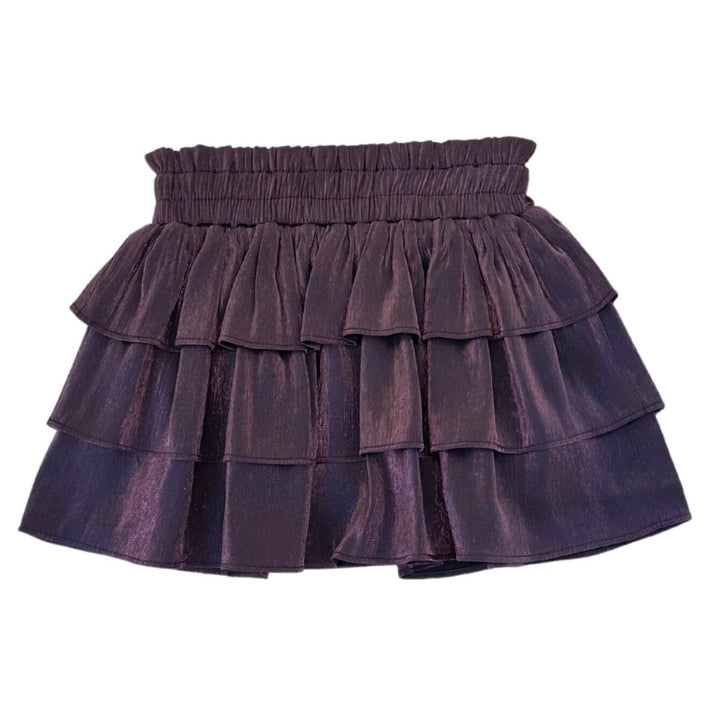 Pleat Luna Skirt in Plum Shimmer