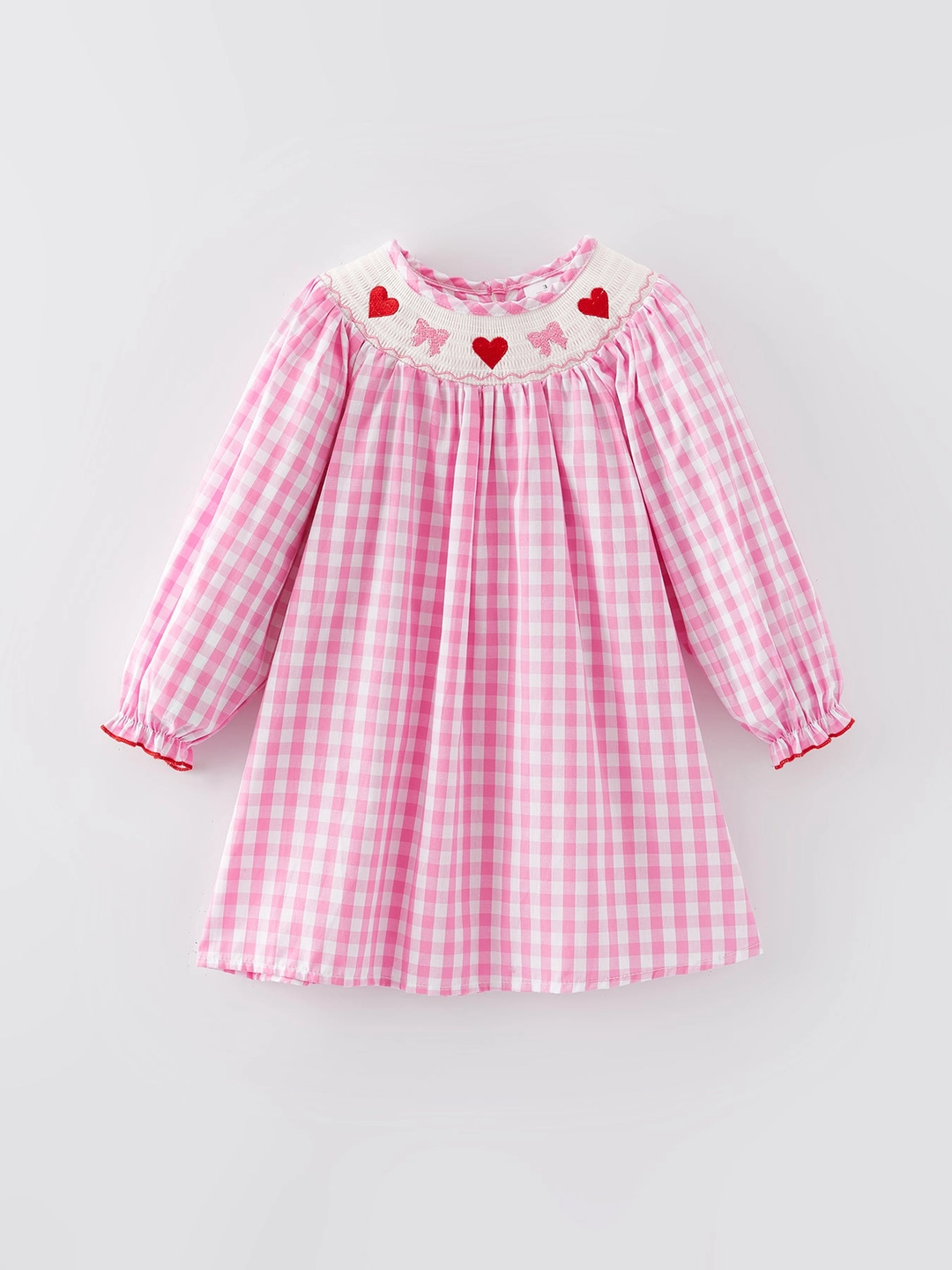 Heart and Bow Smocked Dress