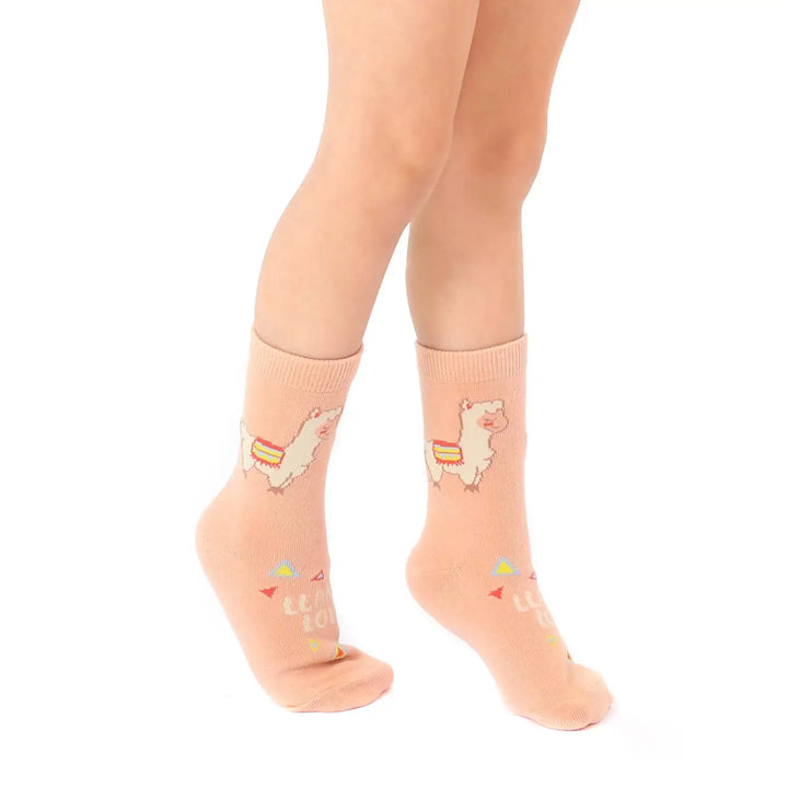 3D Llama Crew Socks