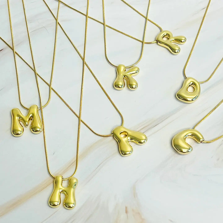 Ellison + Young Balloon Letter Initial Necklace