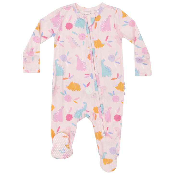 Angel Dear Floral Dinos 2 Way Zip Footie