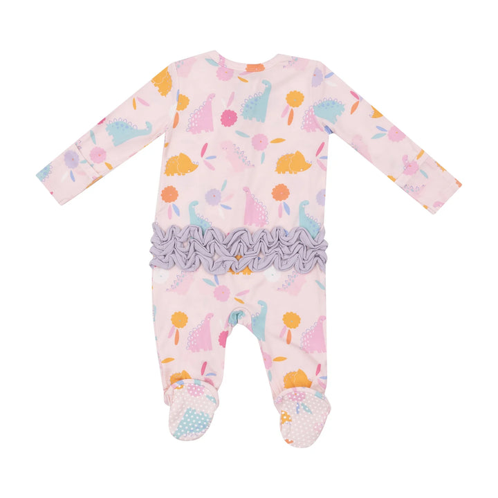 Angel Dear Floral Dinos 2 Way Zip Footie