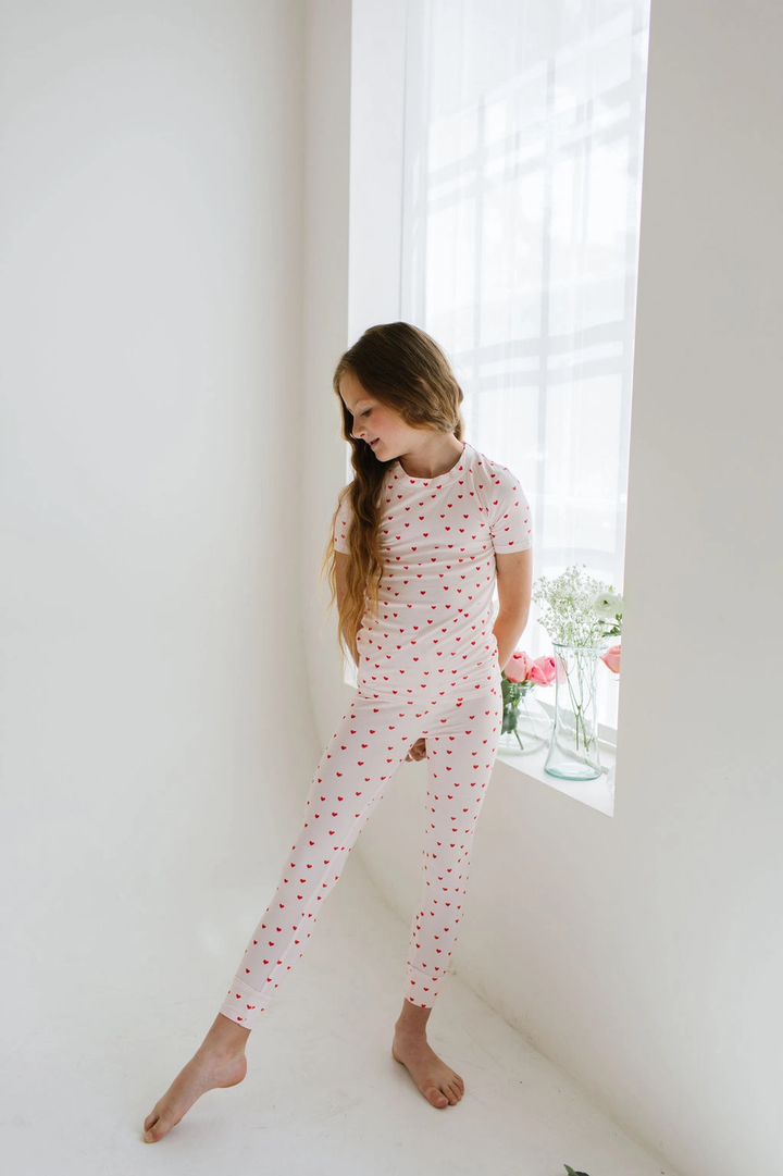 Short Sleeve Pj Set in Sweetheart