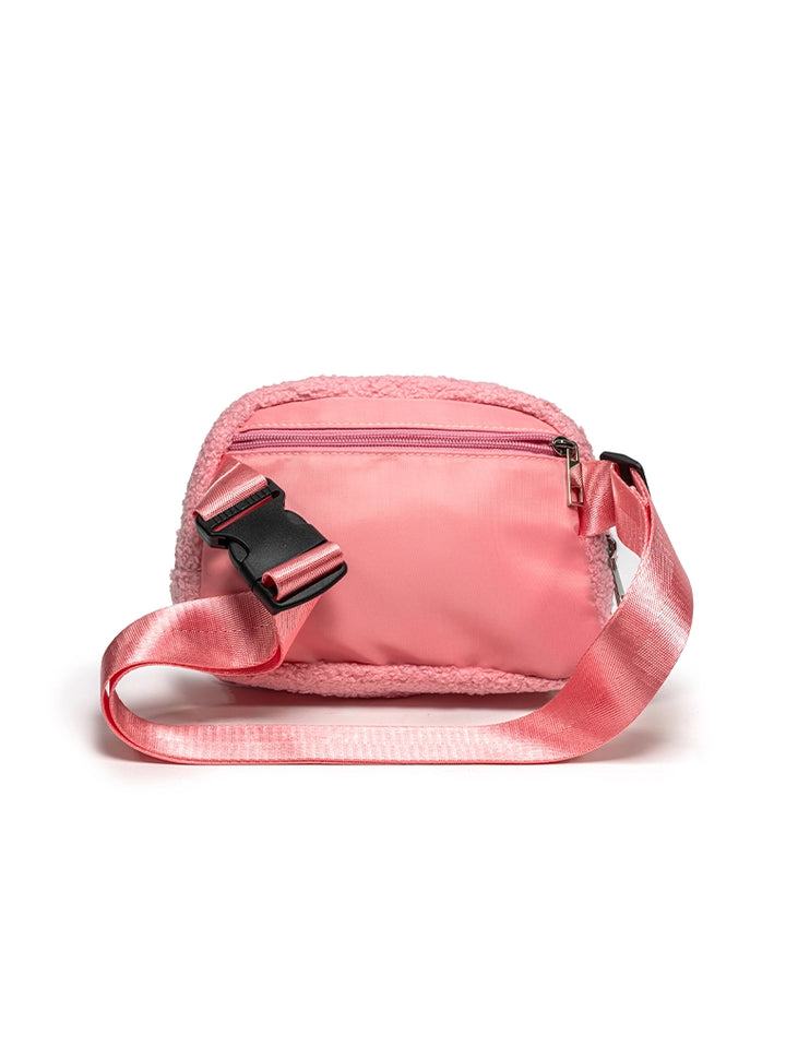 Pink Check Adjustable Belt Bag