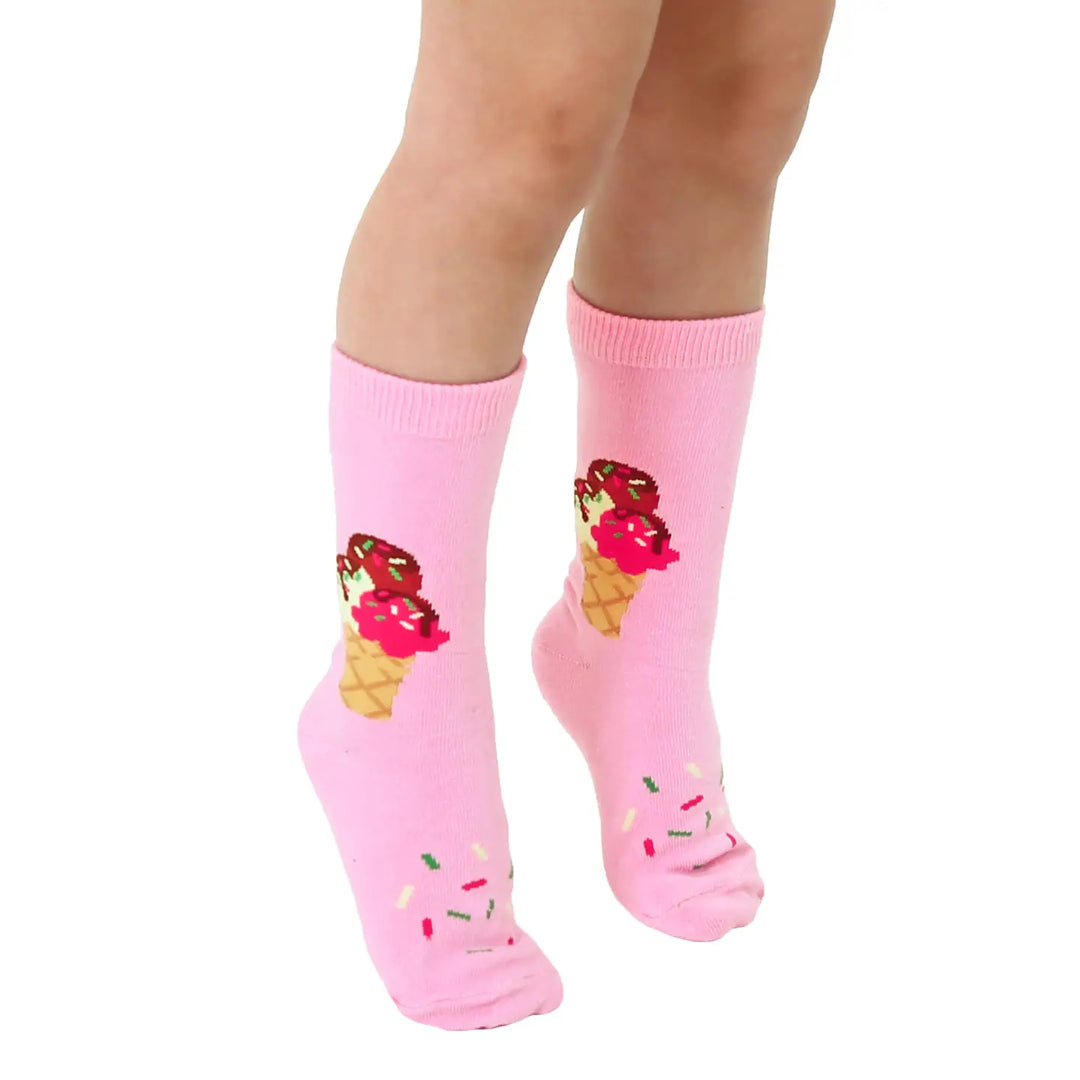 3D Ice Cream Crew Socks