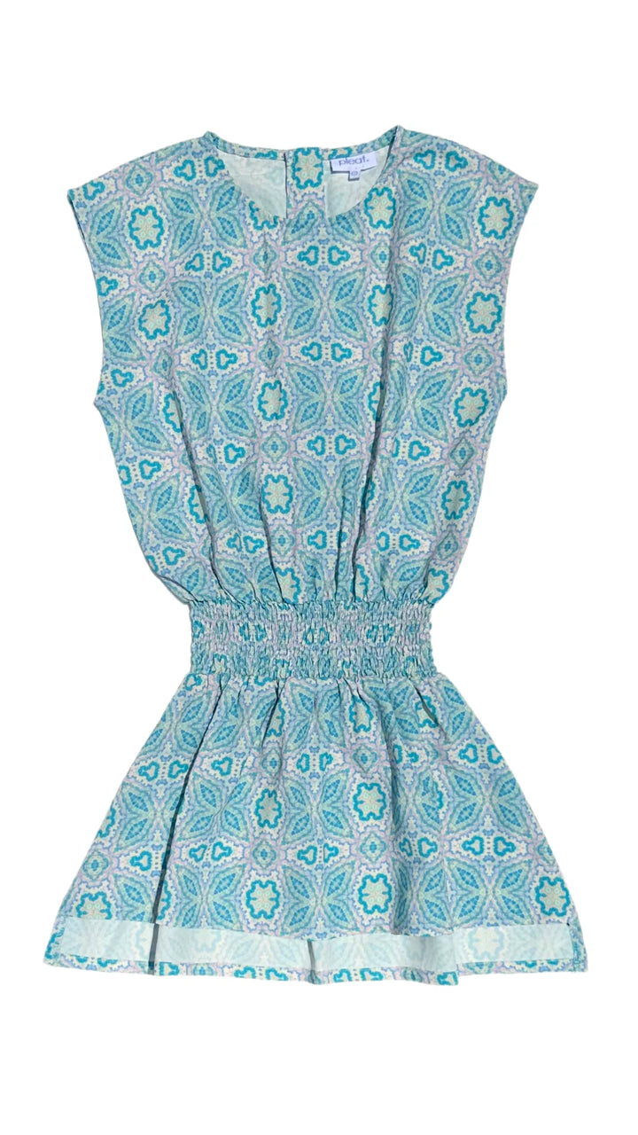 Pleat Josie Dress in Island Teal