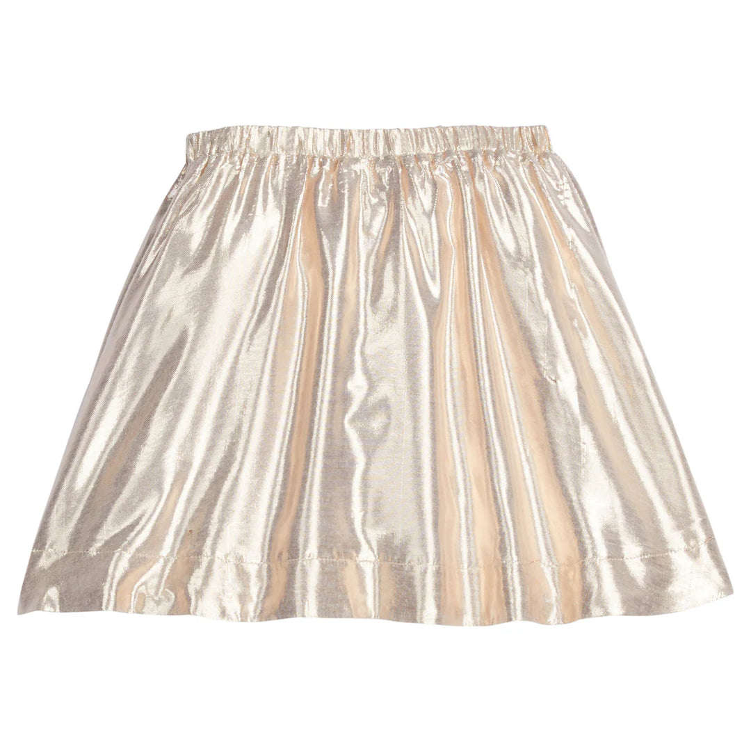 Bisby Circle Skort in Gilt Metallic