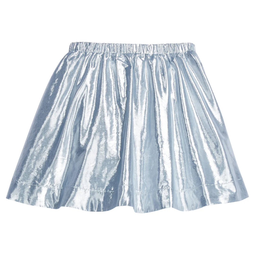 Bisby Tulle Circle Skort in Icicle Metallic