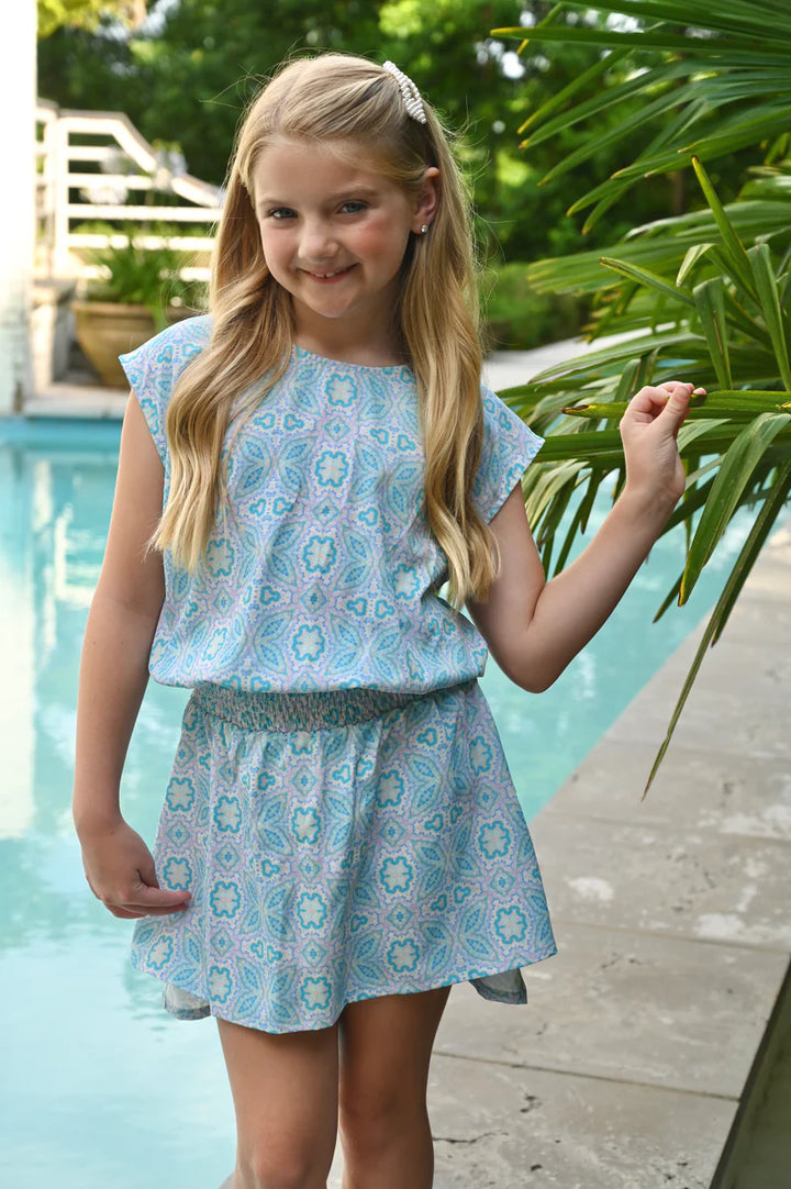 Pleat Josie Dress in Island Teal