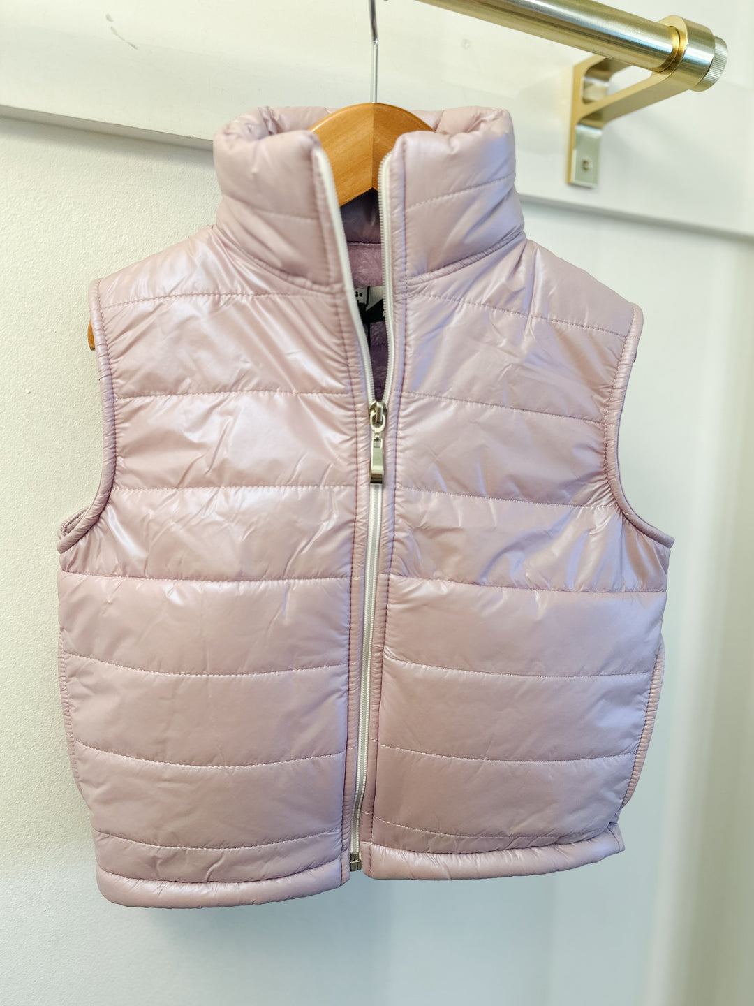 If So Purple Metallic Puffer Vest