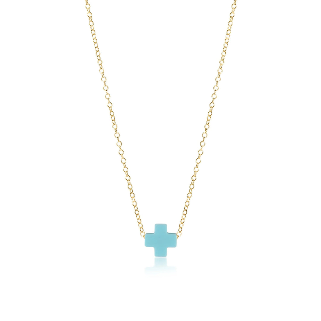 Egirl Signature Turquoise Cross Necklace