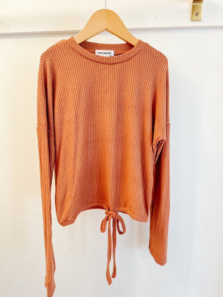 Area Code Violet Modal Sweater in Cinnamon