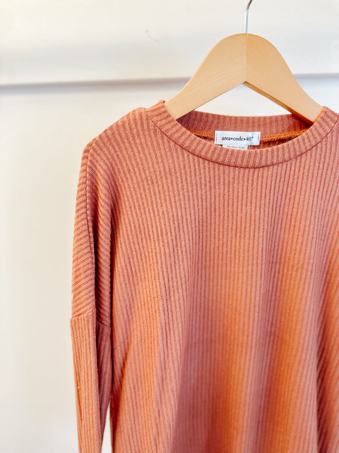 Area Code Violet Modal Sweater in Cinnamon