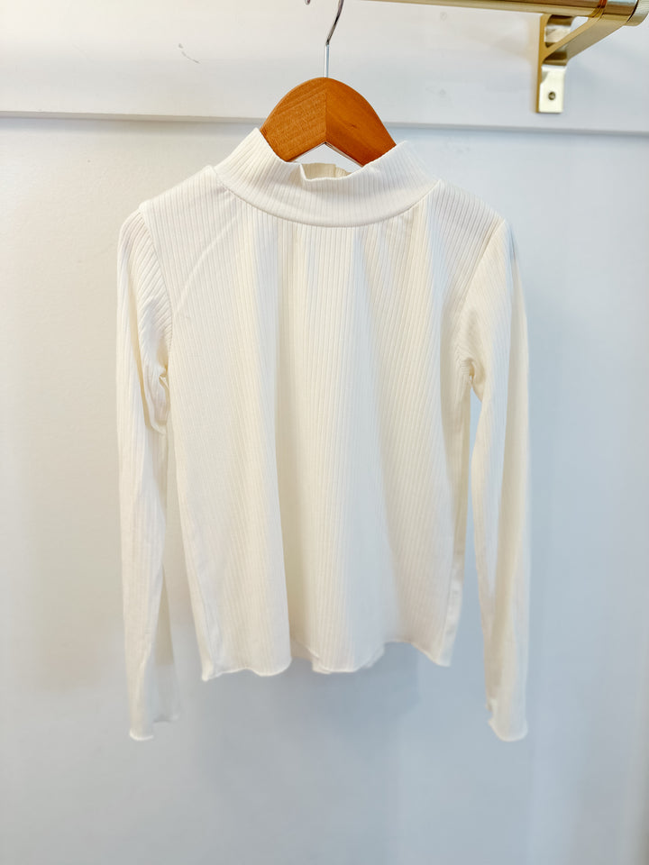 Area Code Selma Ivory Ribbed Turtleneck