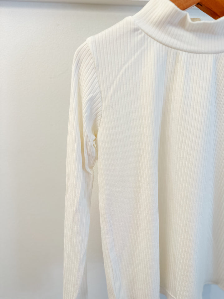 Area Code Selma Ivory Ribbed Turtleneck