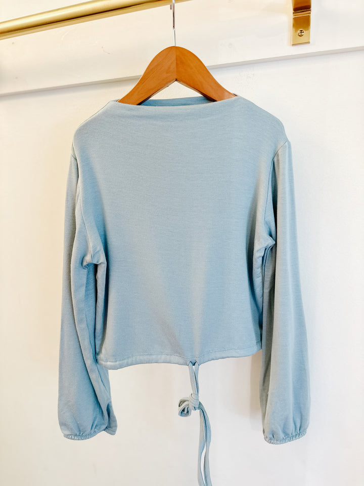 Area Code Everly Light Blue Top