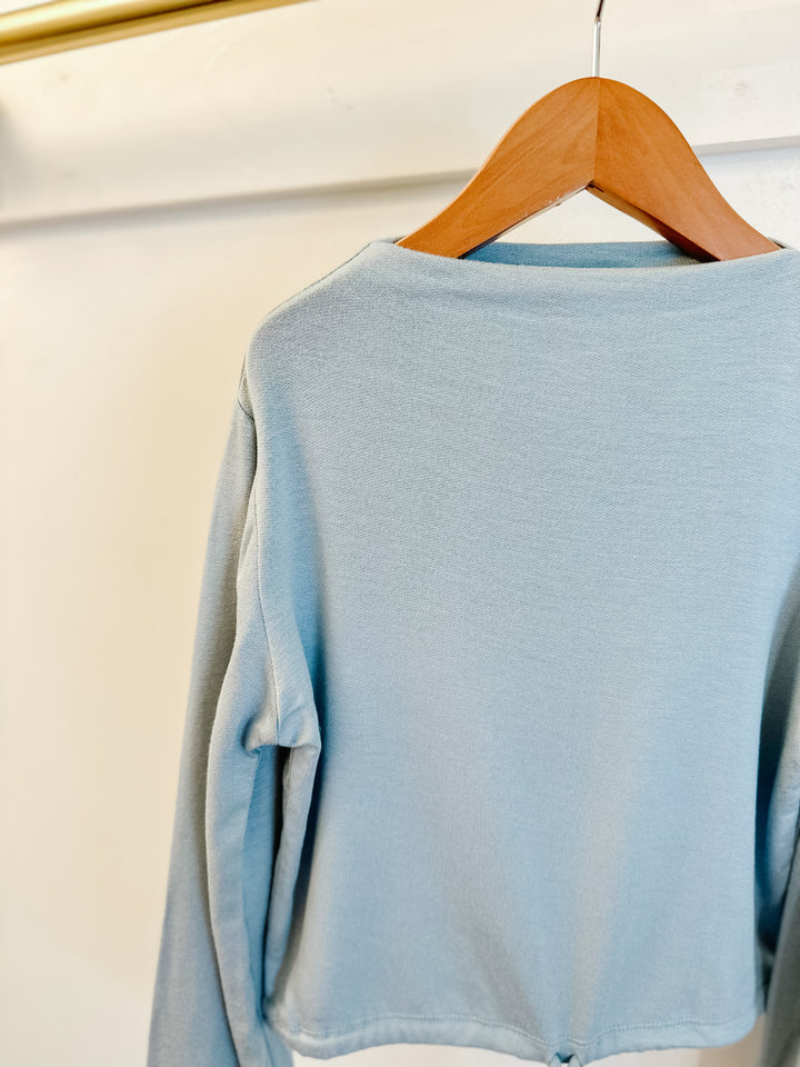 Area Code Everly Light Blue Top