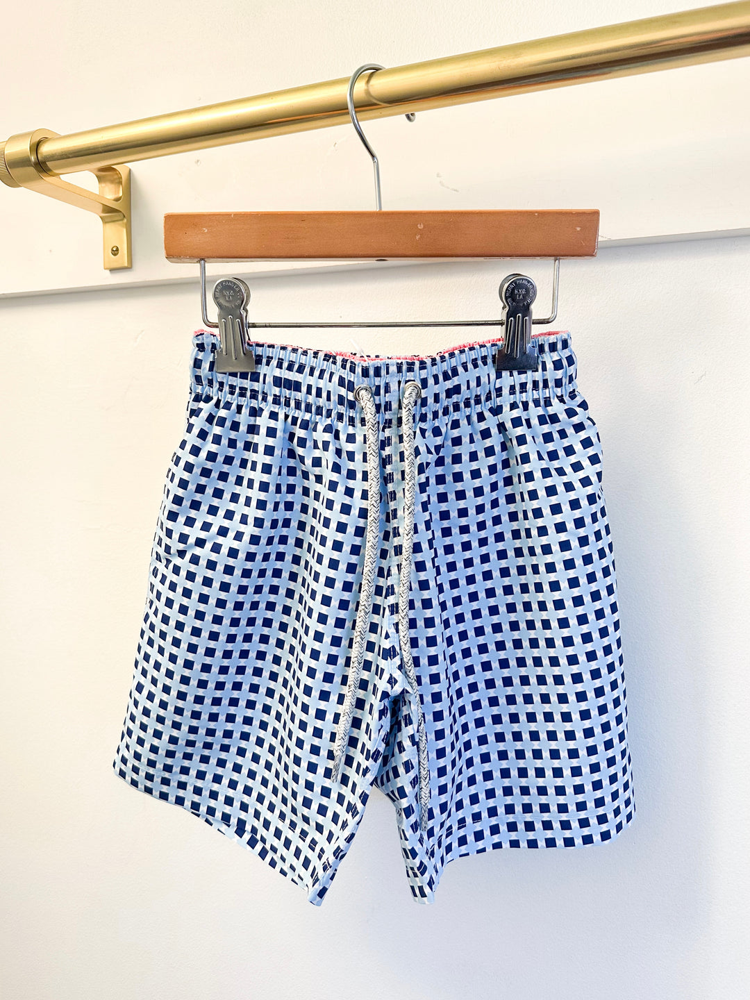 Michaels Blue Squares Swim Trunks