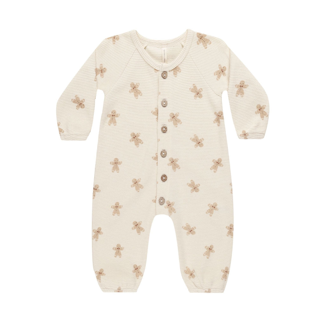 Quincy Mae Gingerbread Waffle Jumpsuit