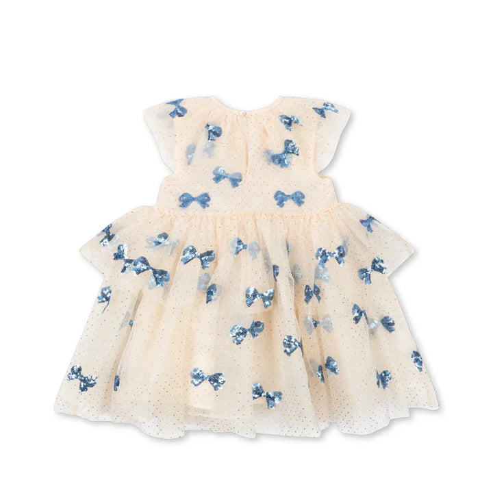 Konges Slojd Blue Bow Sequin Dress