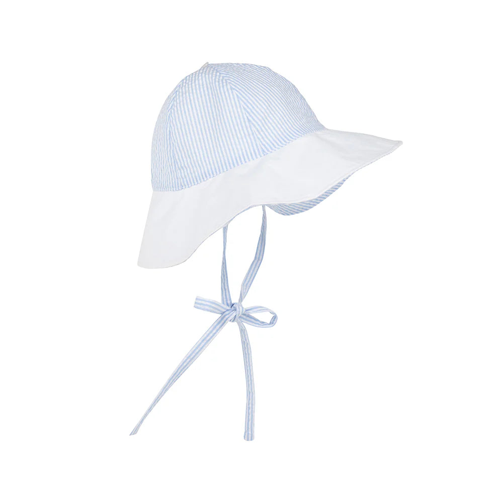 Beaufort Bonnet Sawyer Sunhat in in Breakers Blue Seersucker