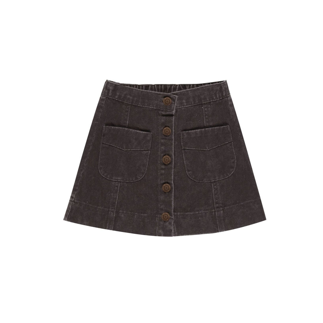 Rylee & Cru Denver Mini Skirt in Washed Black