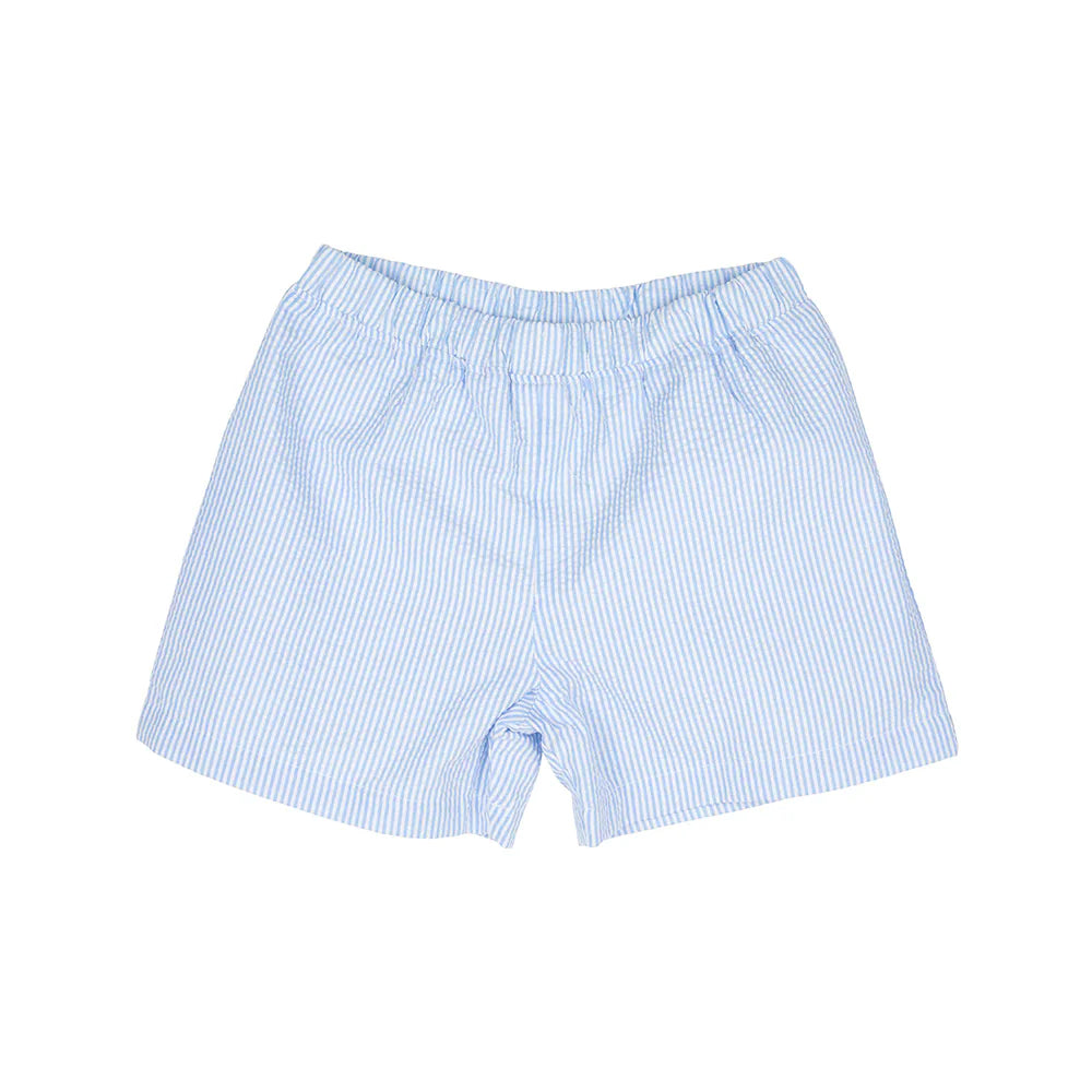 Beaufort Bonnet Shelton Shorts in in Breakers Blue Seersucker