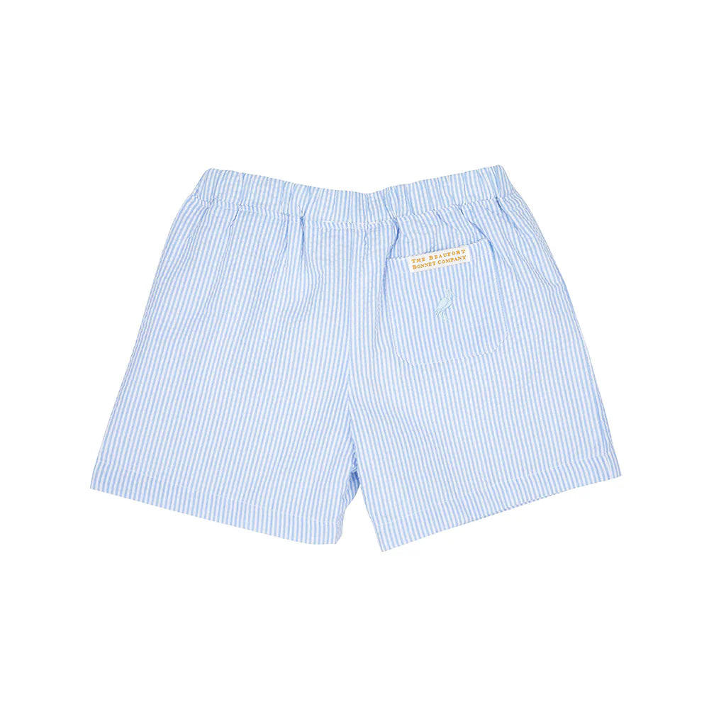 Beaufort Bonnet Shelton Shorts in in Breakers Blue Seersucker