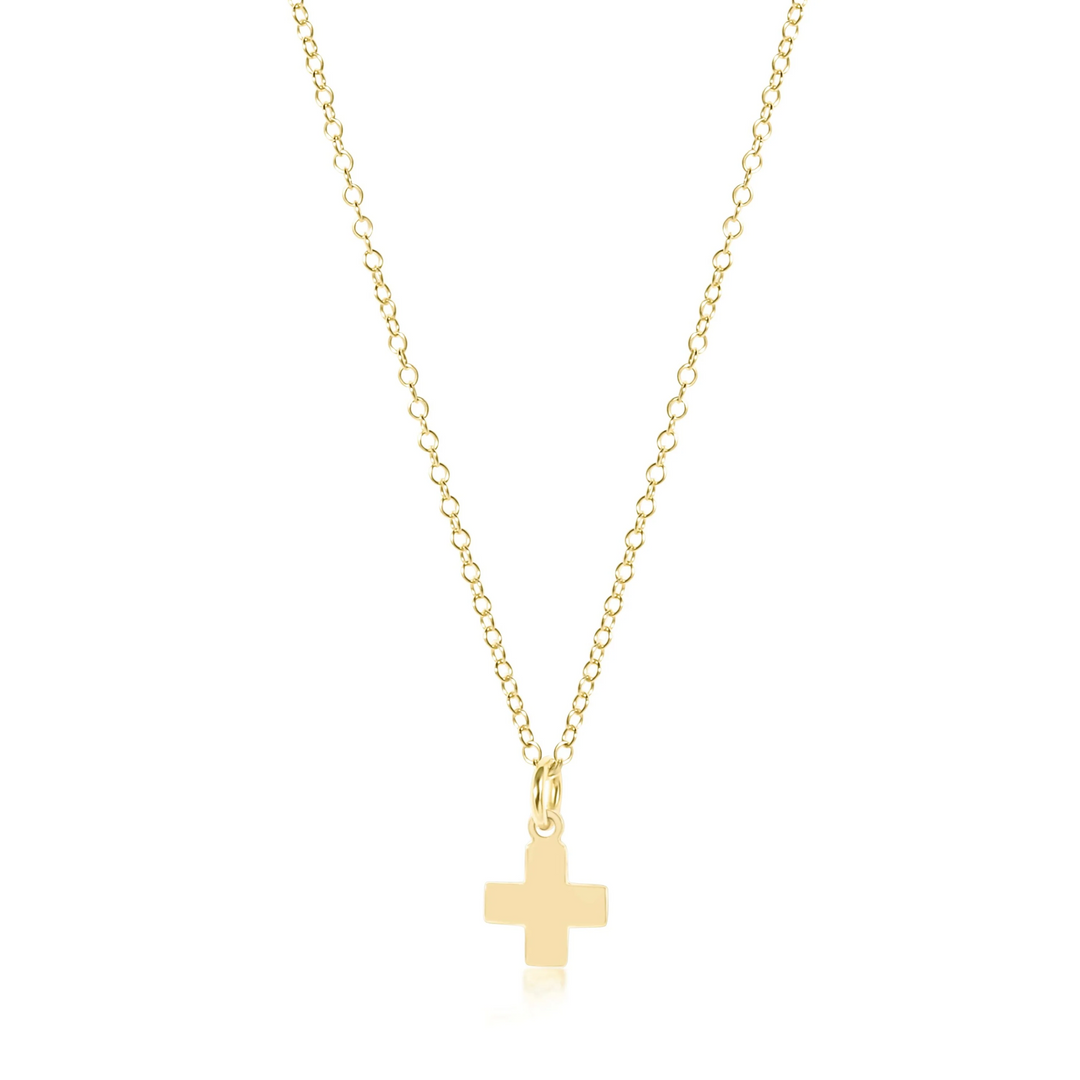 Egirl 14" Gold Necklace with Signature Cross Charm