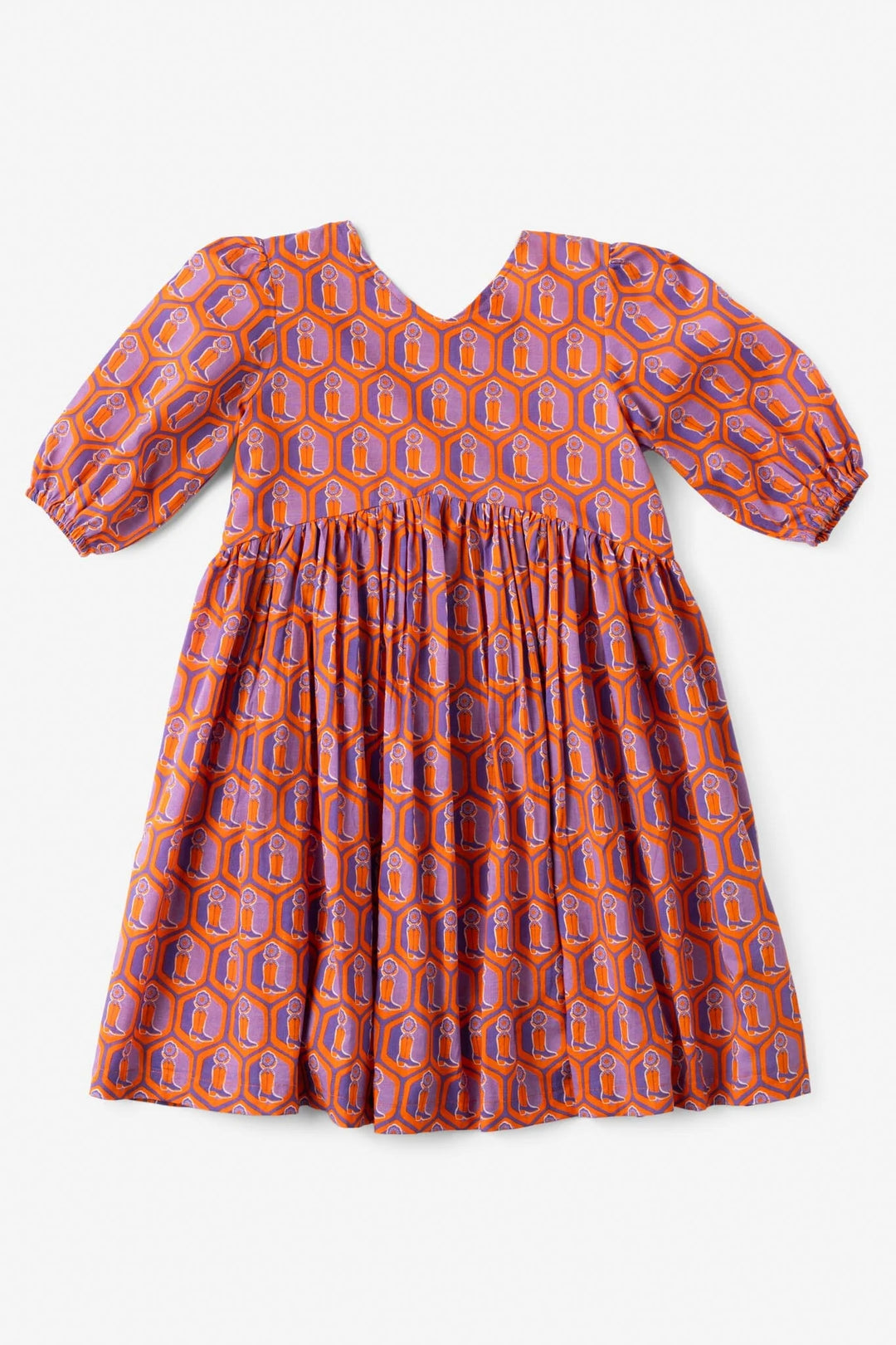 Briton Court Orange Lotus Boots Dress