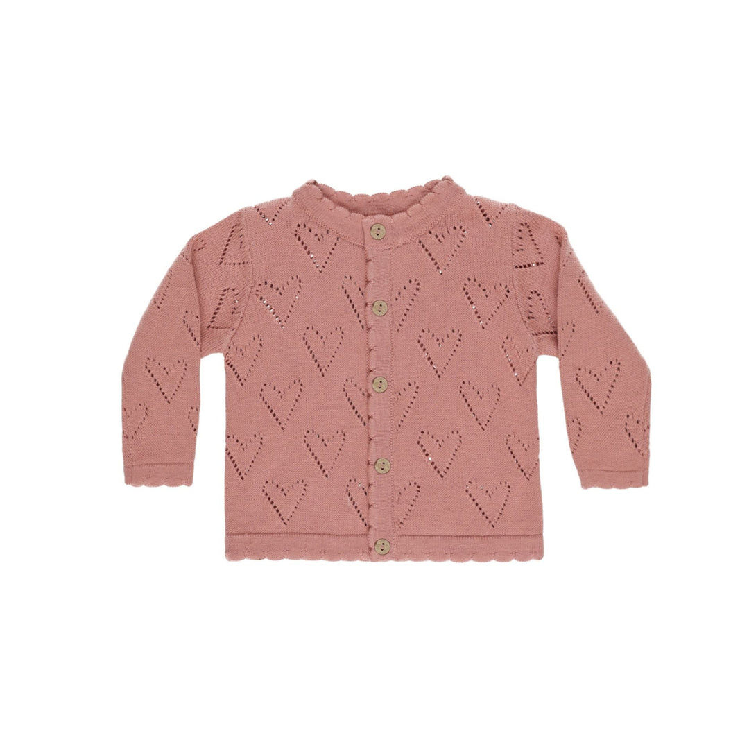 Quincy Mae Lipstick Knit Cardigan