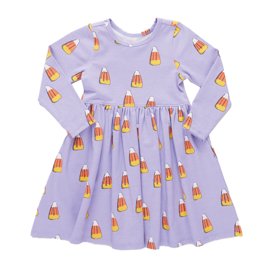 Pink Chicken Organic Candy Corn Steph Dress in Lavender (sizes 2-6)