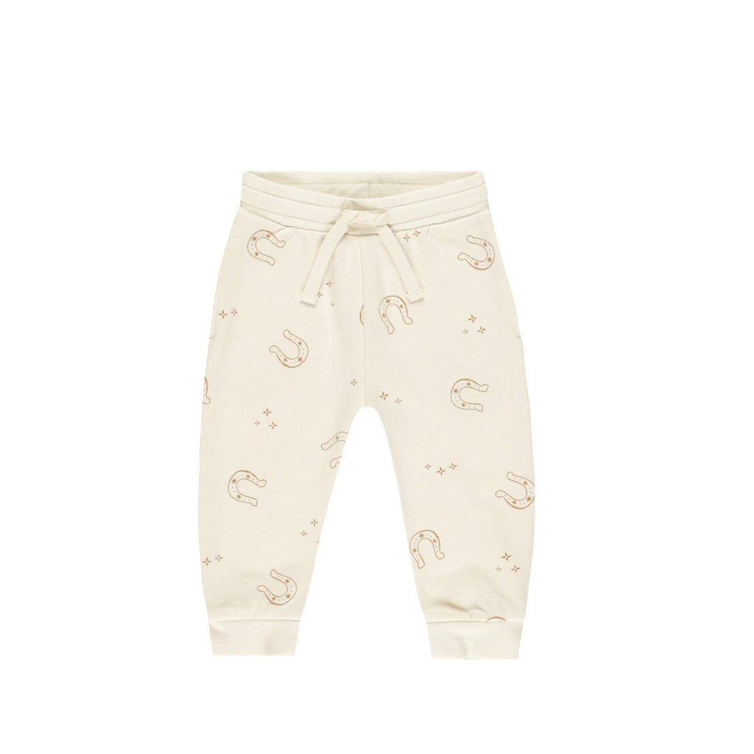 Rylee & Cru Jogger Sweatpants in Natural Horseshoes