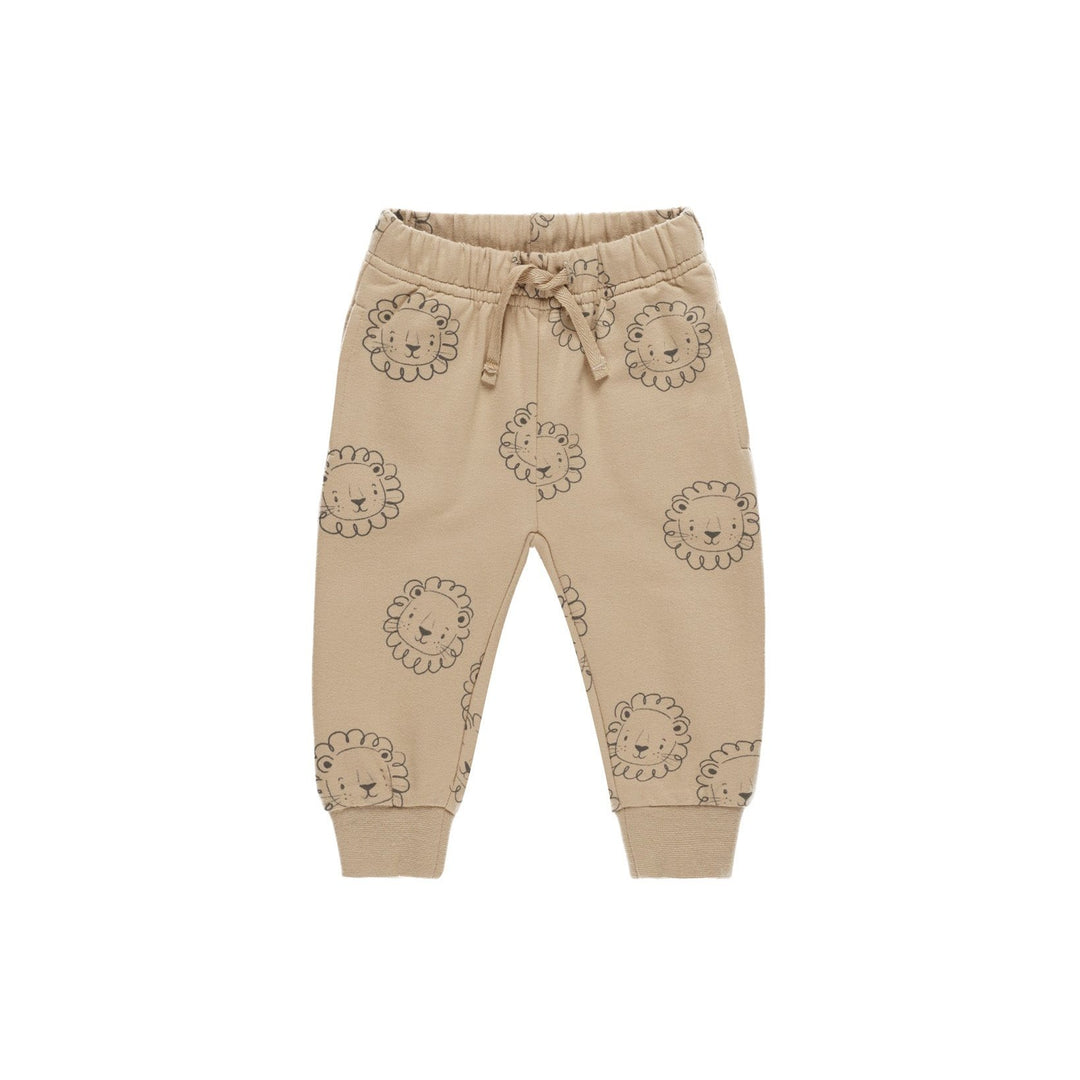 Quincy Mae Relaxed Fleece Sweatpant in Latte Lions