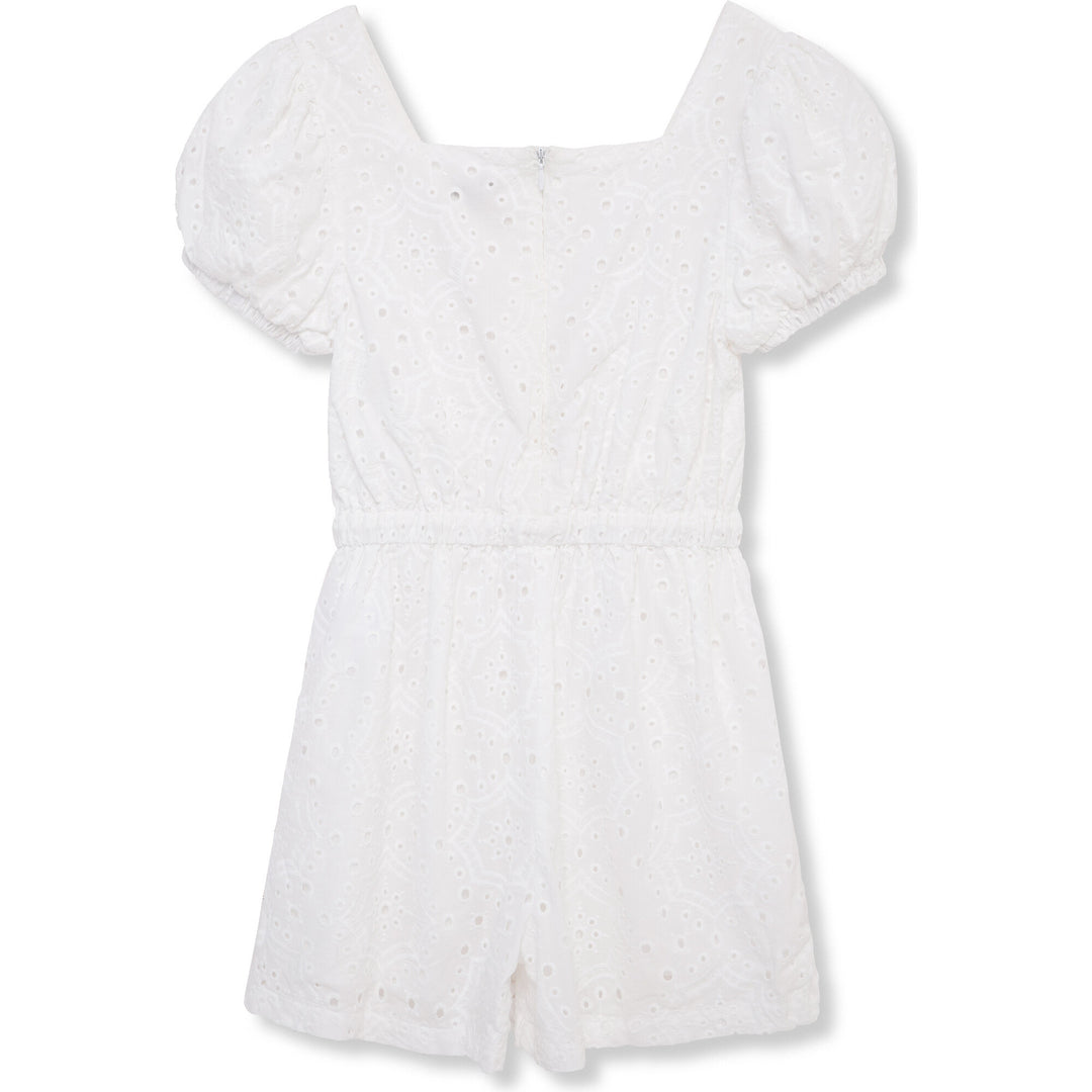 Habitual White Wrap Eyelet Romper